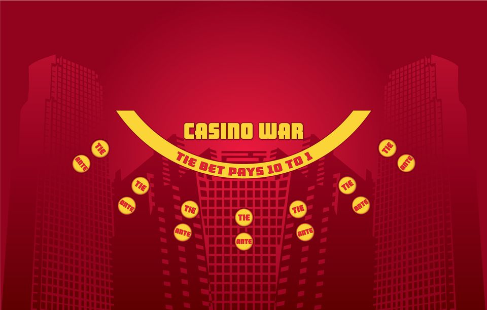 Casino War casino table rental layout for Metro Casino Events parties in Virginia, Maryland, and Washington DC