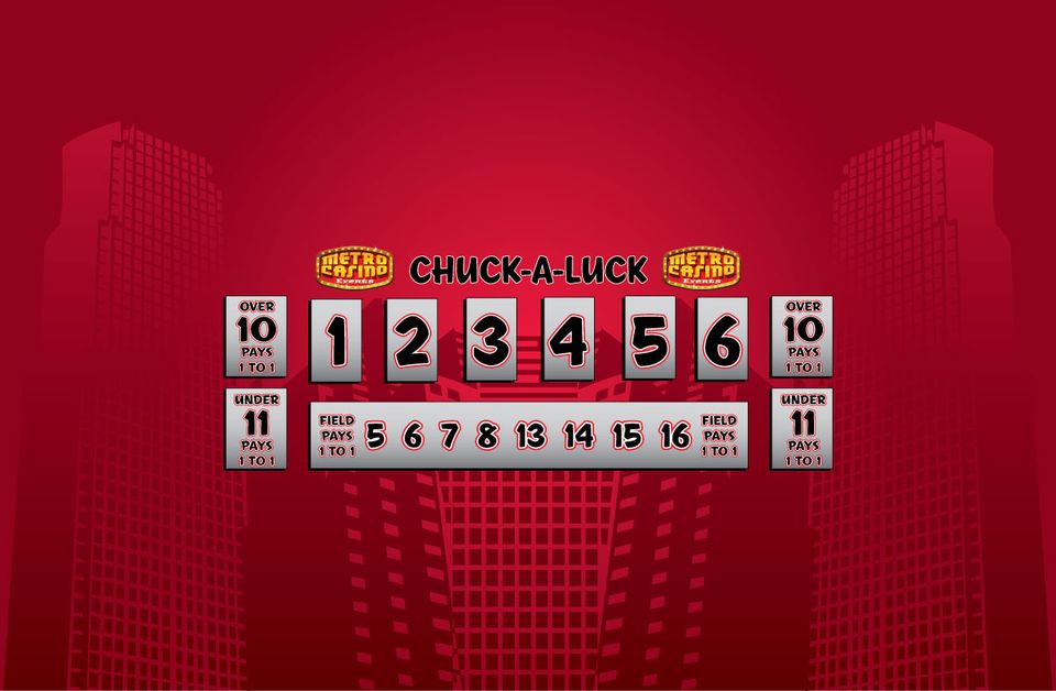 Chuck-A-Luck dice table rental for Metro Casino Events parties in Virginia, Maryland, and Washington DC